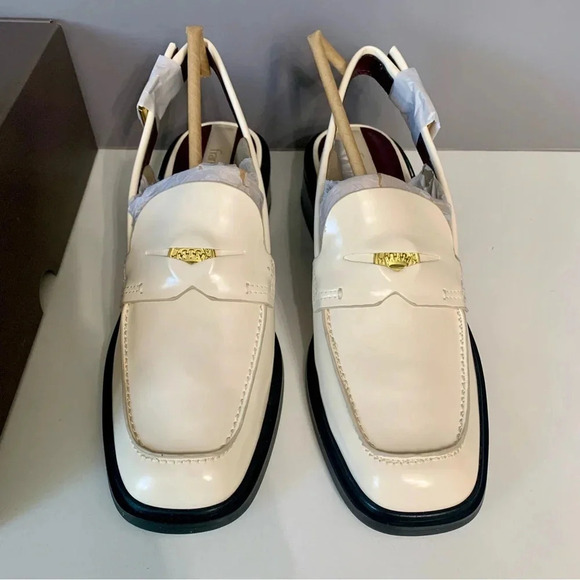NEW Franco Sarto Giada Slingback Loafer Heel in Vanilla Sky (Cream) - 8 - Picture 6 of 8